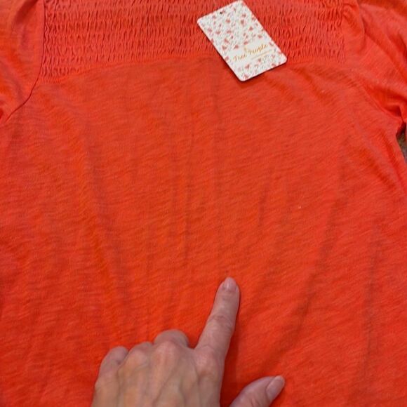 WE THE FREE I FREE PEOPLE  Smocked Turtleneck *NWT* - Picture 10 of 13